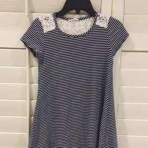 Cute Navy-and-White Striped Dress!